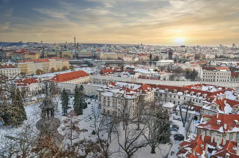 View over Prague from Petrin hill
