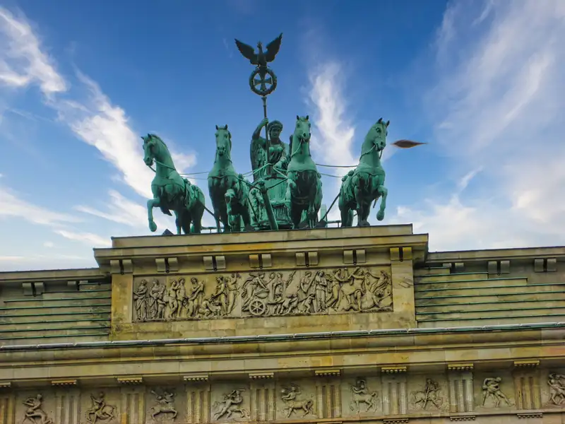 Bronze statue of Victoria driving the Quadriga on Berlin's Brandenburg Gate