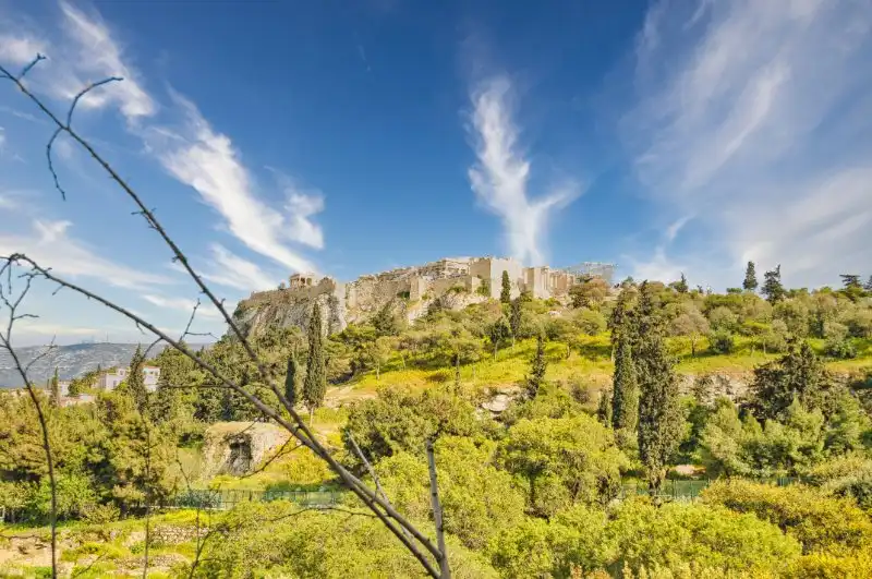 Panoramic view of the sacred hill