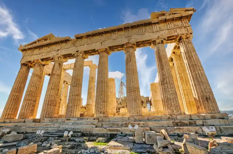 Parthenon temple on the Acropolis of Athens in Greece