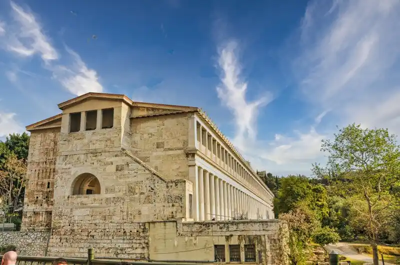 Exterior view of the Stoa of Attalos