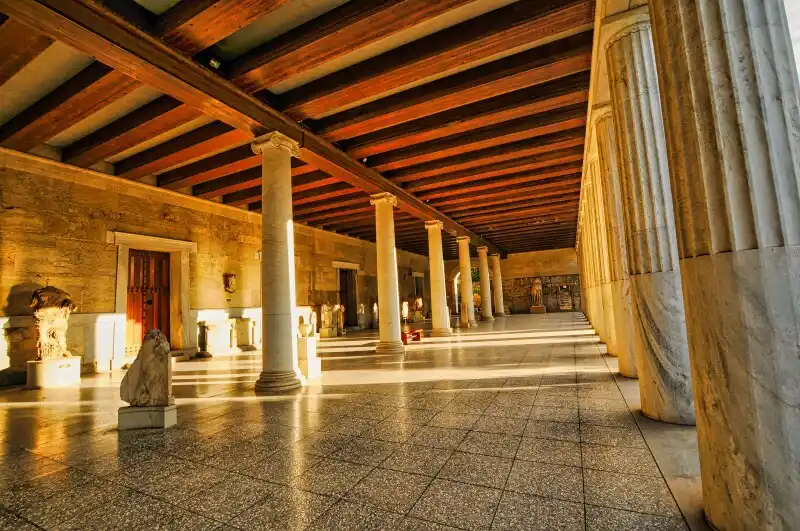 Interior colonnade of the Stoa of Attalos