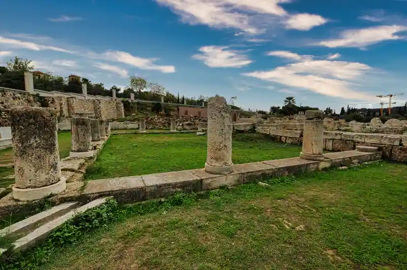 Kerameikos Cemetery Athens ancient columns ruins archaeological site historic burial ground Greece