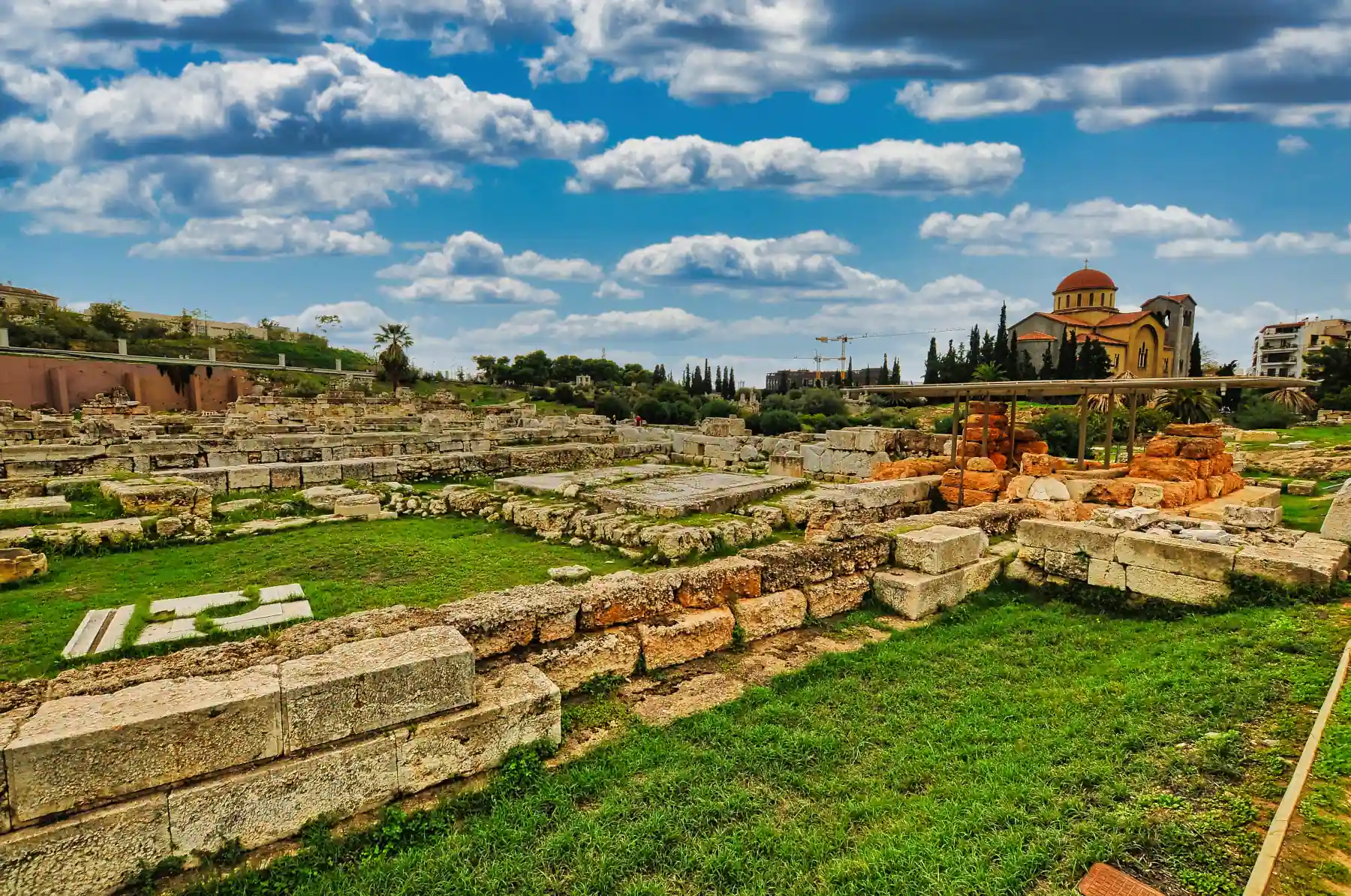 Panoramic view of Keramikos Cemetery