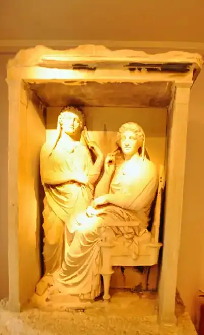 Kerameikos Museum funerary relief sculpture Athens ancient Greek tomb artwork archaeological site