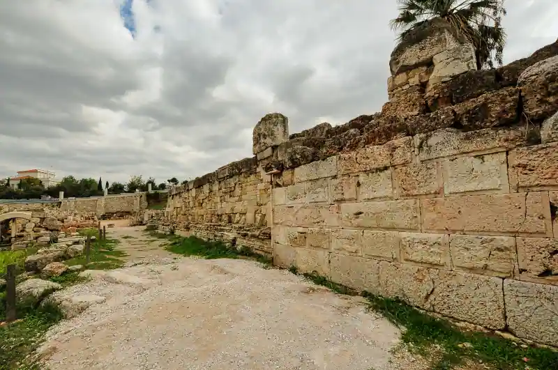 Kerameikos Themistoclean Wall Athens ancient fortification ruins archaeological site Greece