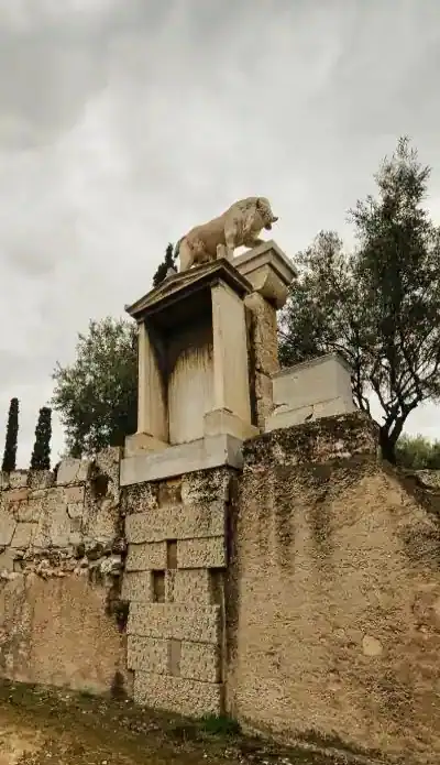 Kerameikos Cemetery lion tomb monument Athens ancient Greek sculpture burial site Greece