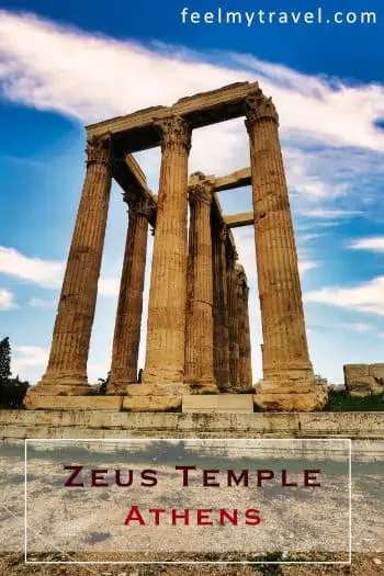Temple of Olympian Zeus Athens side view columns ruins Olympieion Greece archaeological site