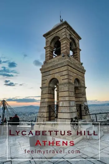  Lycabettus Hill Athens guide by feelmytravel.com showing the bell tower of Saint George chapel