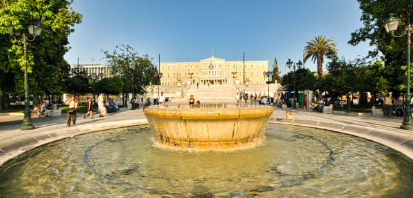 Hellenic parliament in Syntagma square