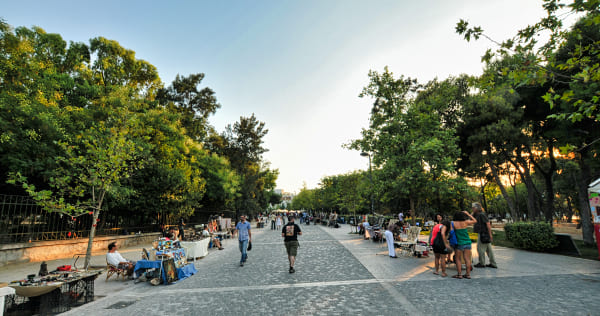 Thissio area in center of Athens