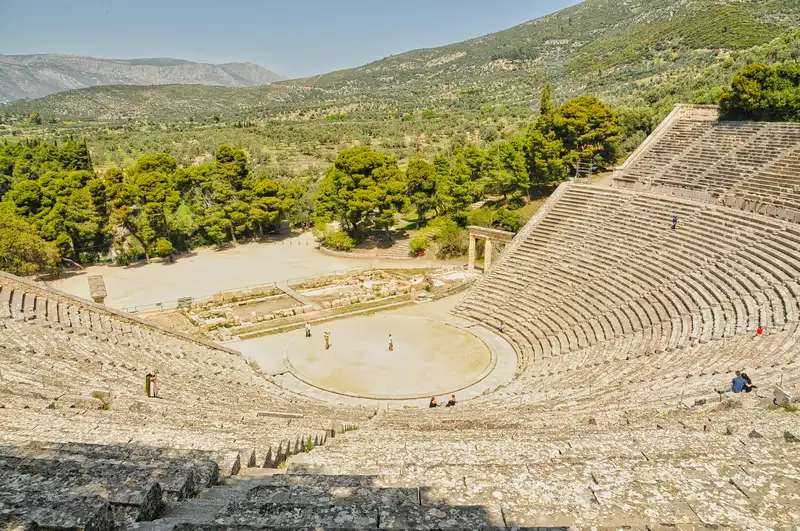 The ancient theatre of Epidaurus, an easy day trip from Nafplio