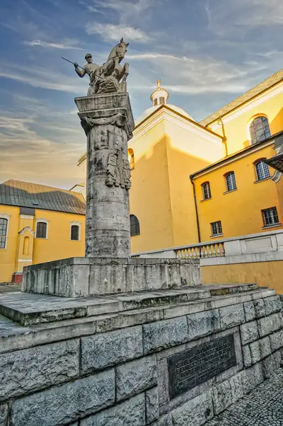 Monument to the 15th Poznan Uhlans Regiment beside the Franciscan Church in Poznan