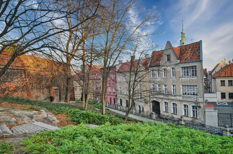 Remains of the old defensive walls of Poznan on Przemysl Hill