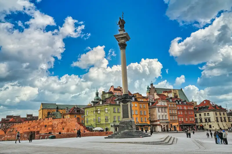 Sigismund's Column standing above Castle Square in Warsaw