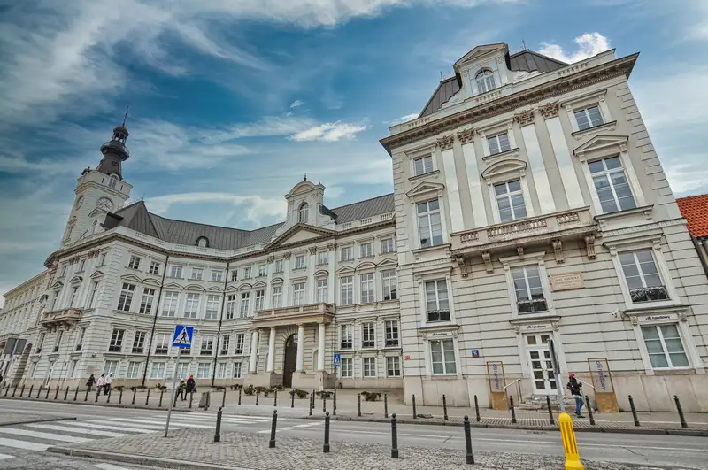 The former Warsaw town hall building on Plac Teatralny