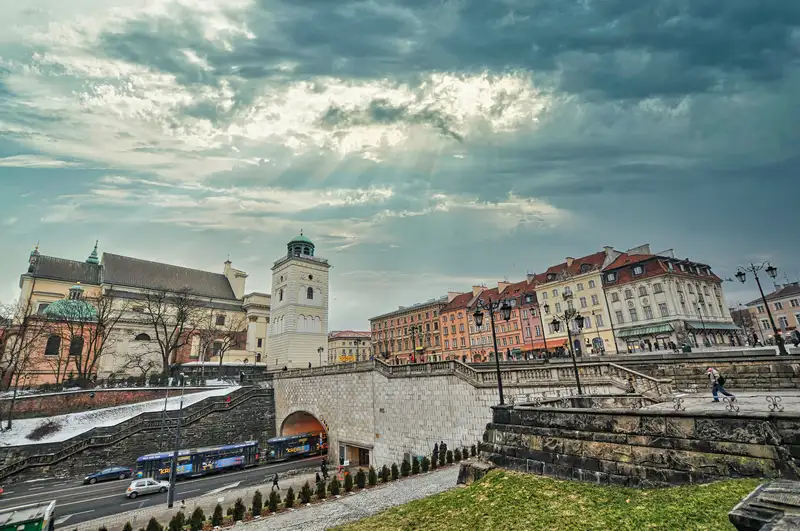 St Anne's Church and the townhouses of Castle Square in Warsaw